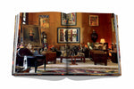 Yves Saint Laurent at Home book cover, photograph of a living room of Yves Saint Laurent