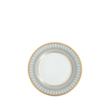 White center with grayish blue and gold design on perimeter