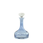 Estelle Colored Glass Decanter In a medium blue