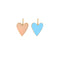 You’re My Heart Charm pictured in blue and pink