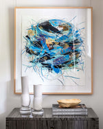 Handmade Stoneware Vase displayed on console table