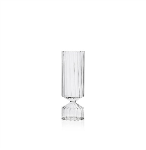 Ribbed Clear Vase, Small