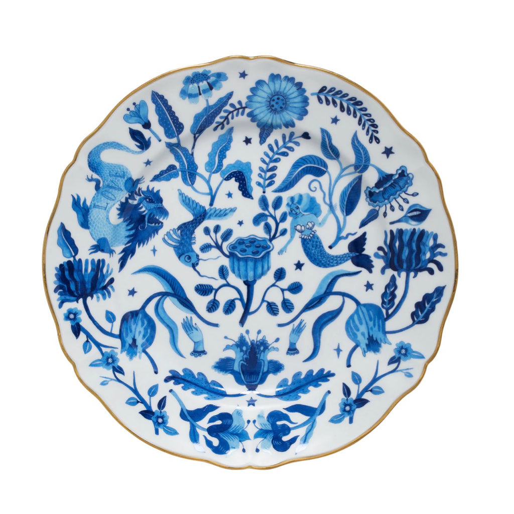 Land Sea & Sky Dinner Plate, Blue
