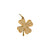 diamond pave golden charm in the shape of a four leaf clover 