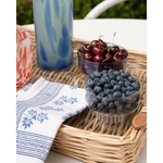Small clear nut bowl styled with fruit