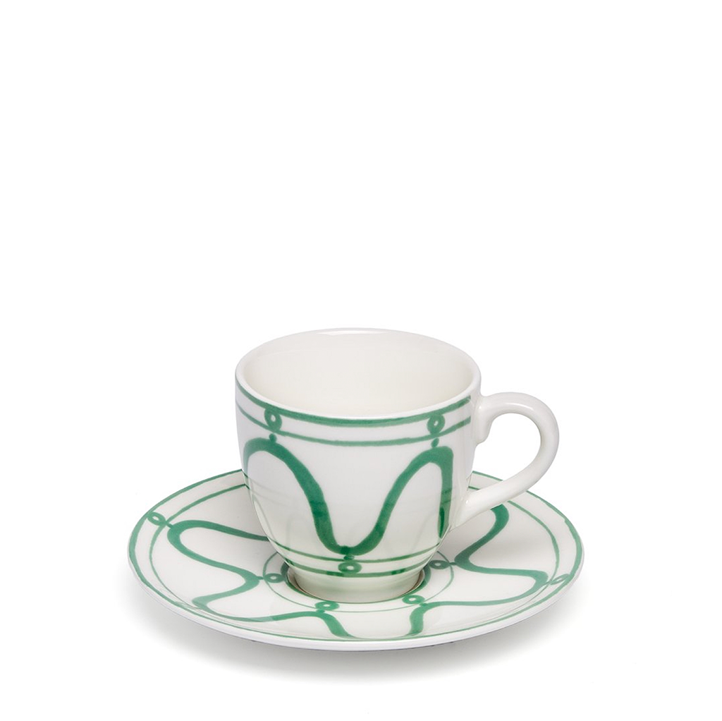 Poros cup and saucer, fern