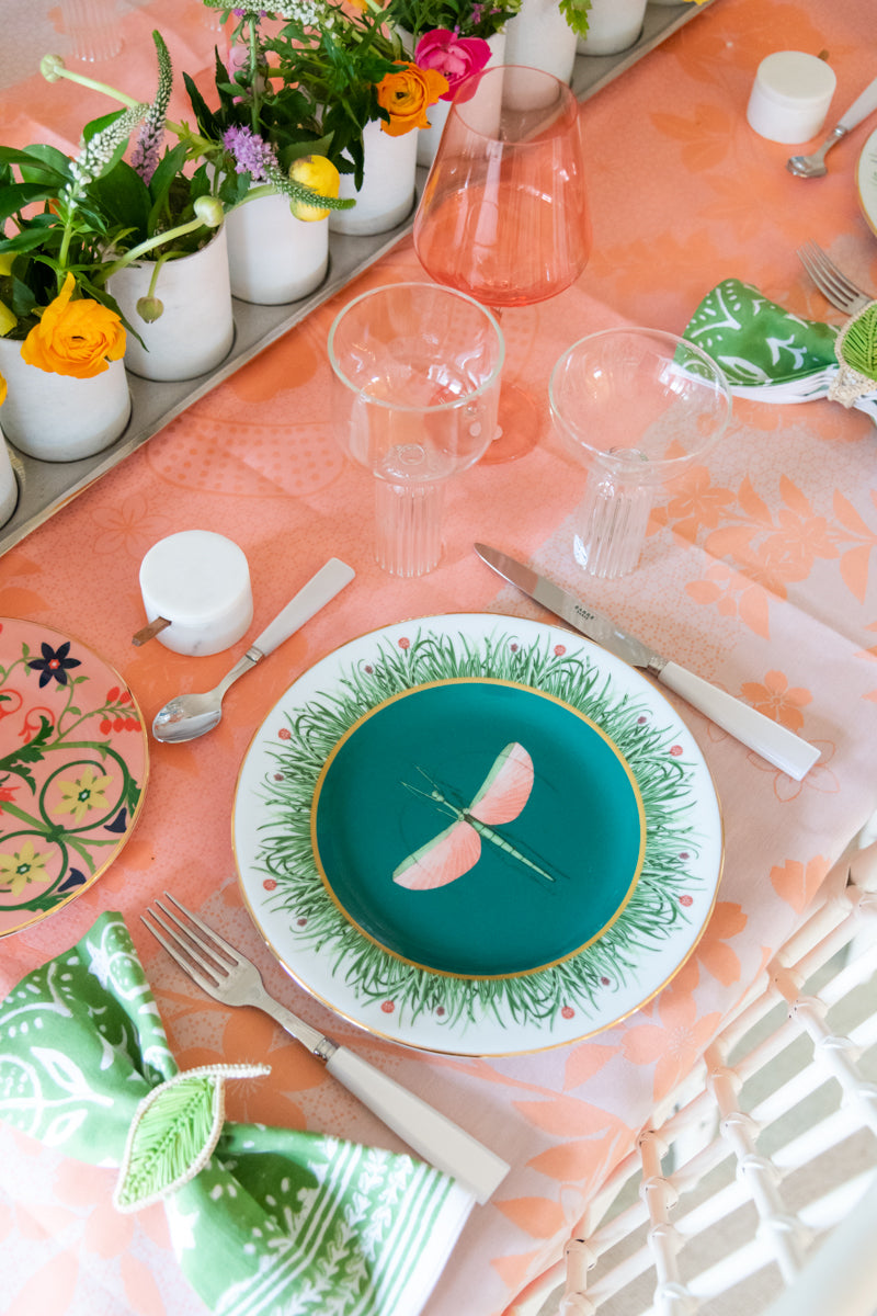 White Salt Cellar with Lid styled in place setting