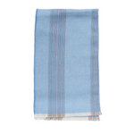 blue striped throw