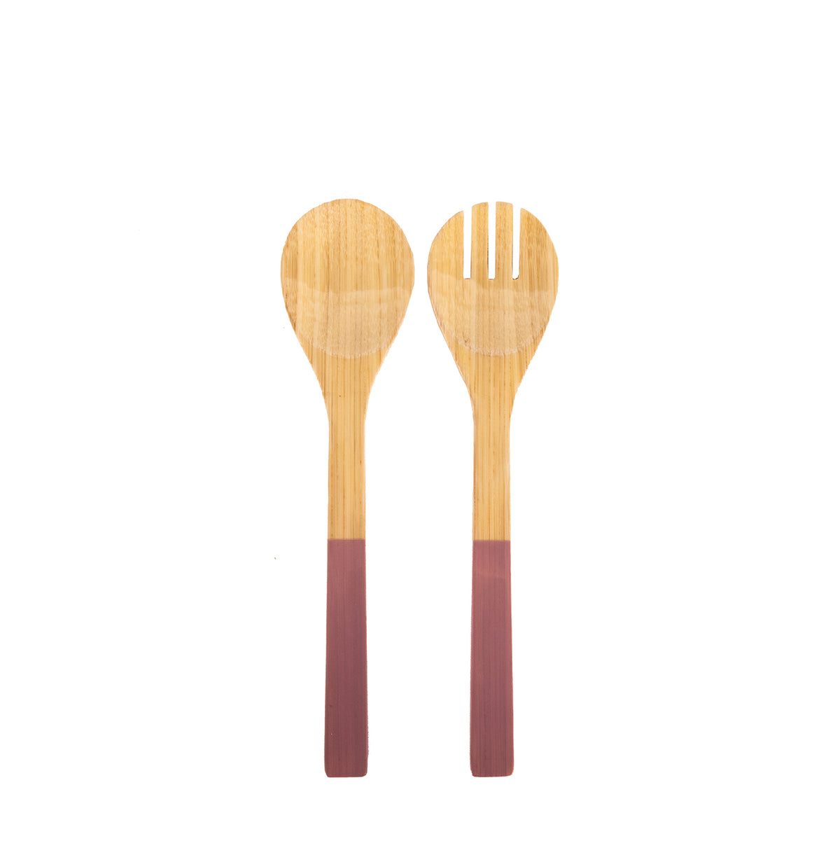 Bamboo Salad Servers, Lilac