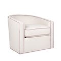 white rockport chair with lavender detail