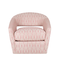 pink patterned swivel chair