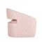 pink patterned swivel chair