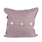 back of blue and lavender decorative pillow
