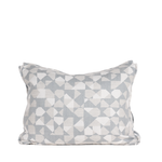 blue gepmetric lumbar pillow