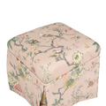 pink floral ottoman