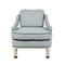 Atchison Chair, blue upholstery with navy piping