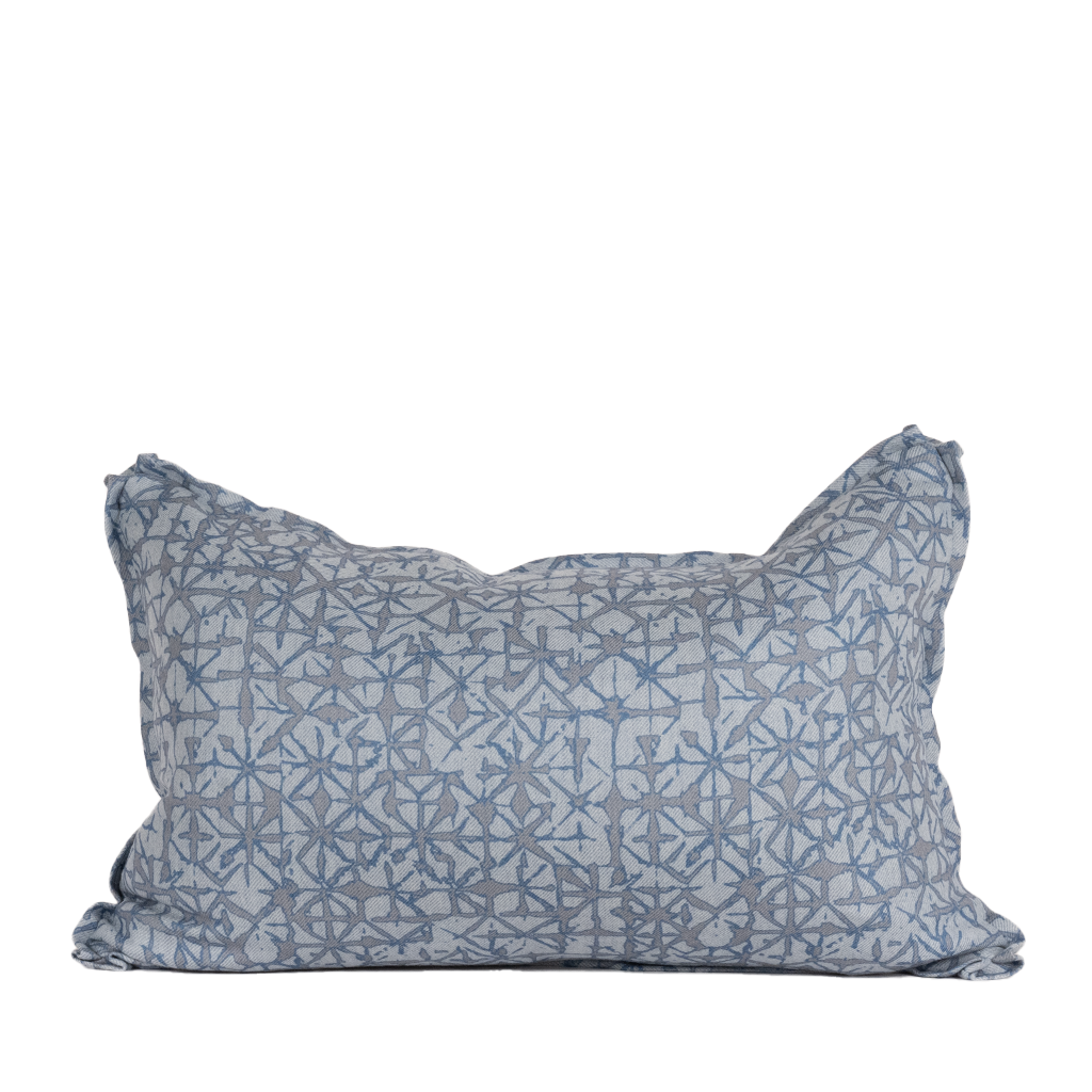 blue lumbar pillow