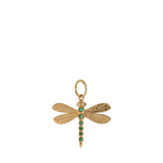 Emerald Dragonfly Charm