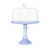 Estelle Colored Glass Cake Stand with Dome, Cobalt