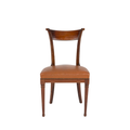 vintage brown leather dining chair