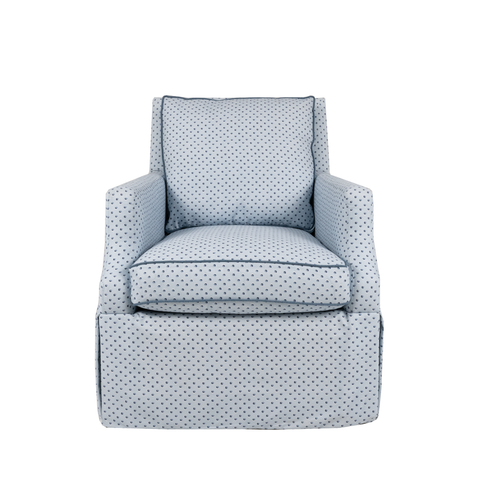 blue dotted chair