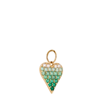 Green Onyx Heart Charm