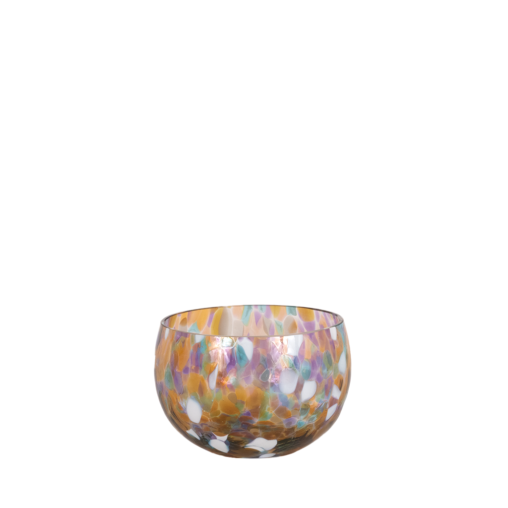 colorful small glass vase