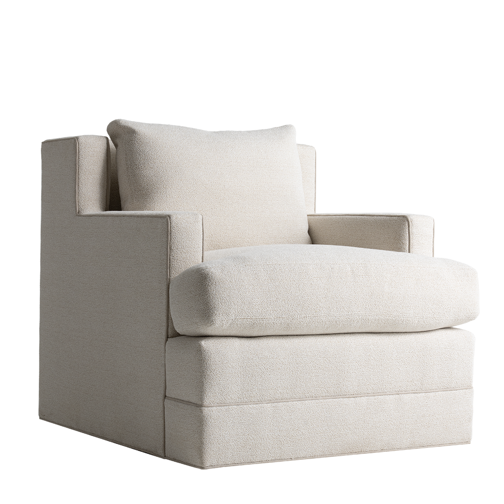 Greenville Swivel Chair, Eggshell
