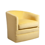 yellow swivel chair side view