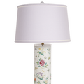 chinoiserie lanp with lavender