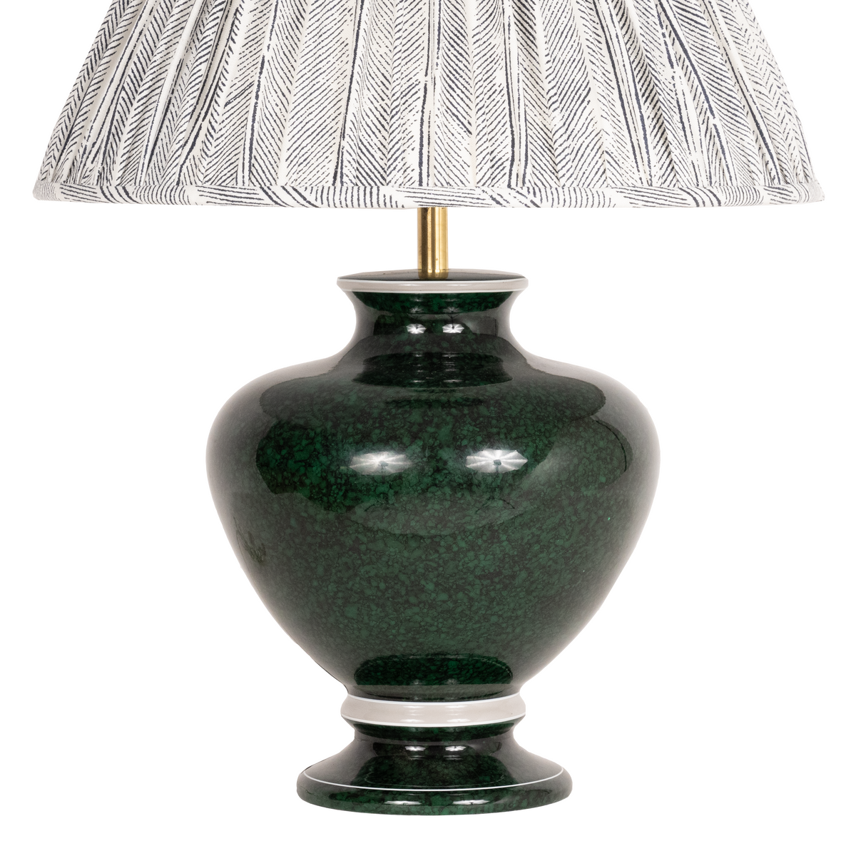 green glass lamp