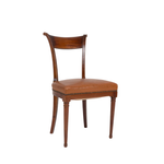 vintage brown leather dining chair