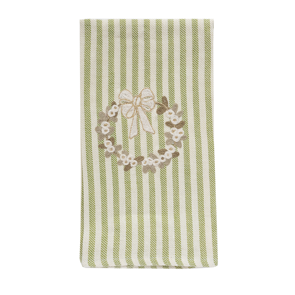 wreath dishtowel