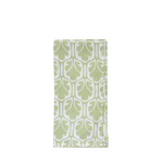 green and white patterned napkin