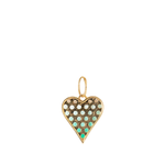 Green Onyx Heart Charm