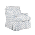 white and blue patterned chair