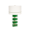 green glass tiered lamp