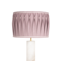alabaster lamp wih purple shade