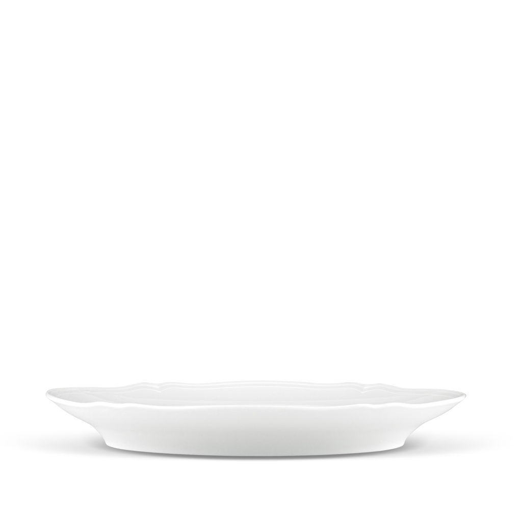 white oval platter side angle 