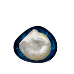 small azure caviar dish with shell insert