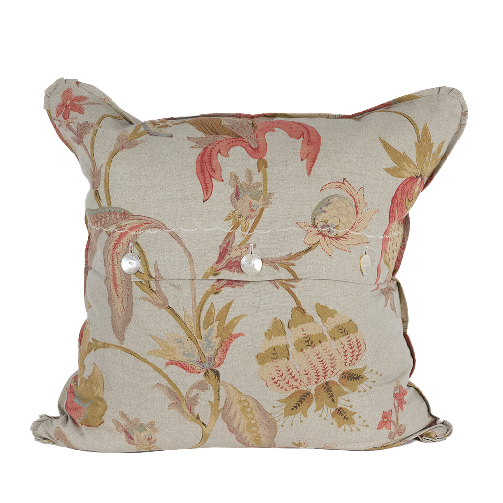 blue floral pillow