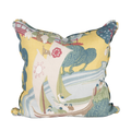 pillow with chinoiserie illustrated fabric