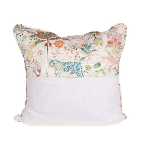 colorful pillow with tiger motif