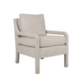 Miner Parsons Chair, Gray linen upholstery