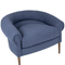 Bluestone chair with navy blue upholstery