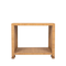 rattan and wood side table