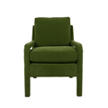Miner Parsons Chair with green upholstery