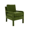 Miner Parsons Chair with green upholstery