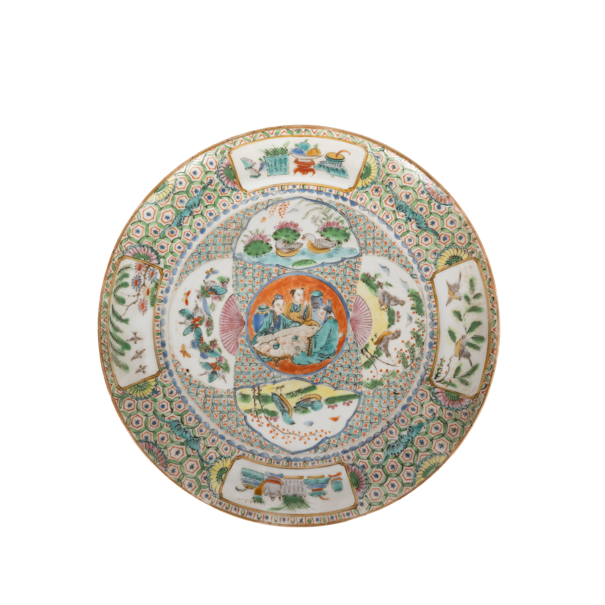 Rose Medallion Scenic Plate