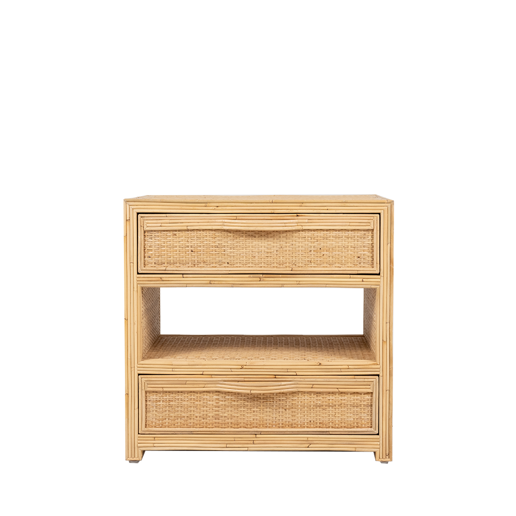 reeded bedside chest